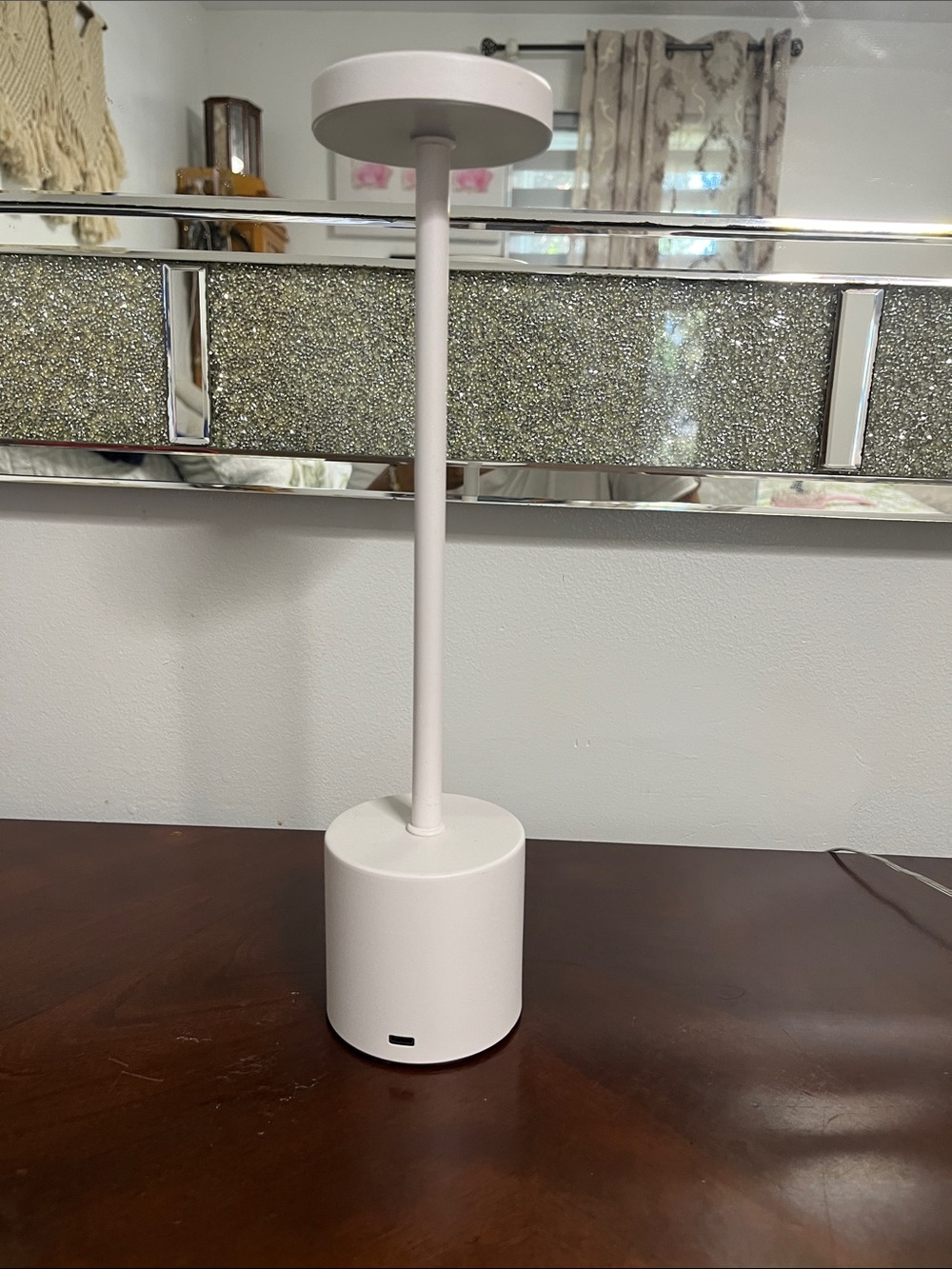 Minimal White LED Lantern Table Lamp - Unbranded